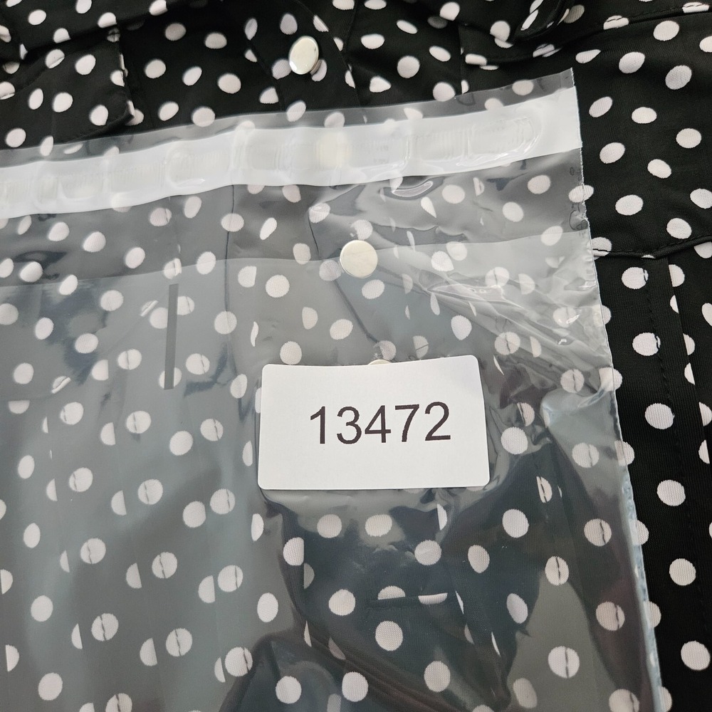 Cocomo Top Blouse Women Small Polka Dot White Black - Picture 9 of 9